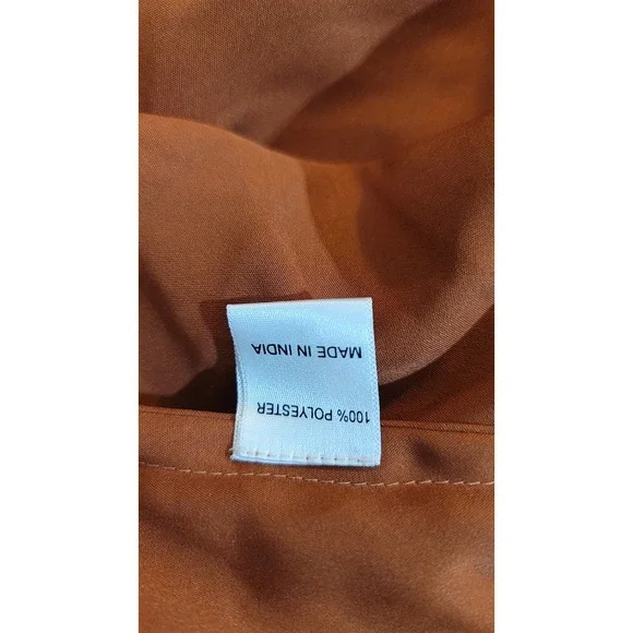 Ivy City Rust Orange Tulle Square Neck Puff Sleeve Midi Dress Plus‎ Size 2X